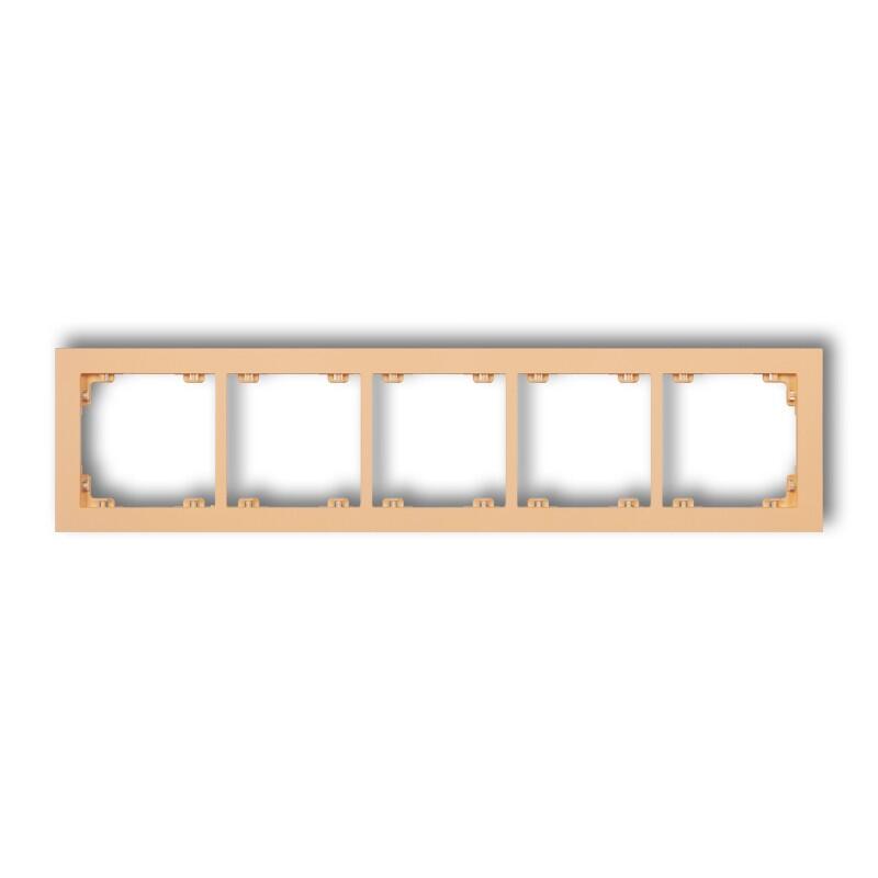 DECO 5-vietīgs universāls plastmasas rāmis DECO Pastel Matt (persiku krāsa) - Image 1