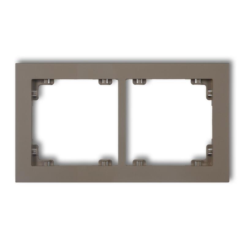 DECO 2-vietīgs universāls plastmasas rāmis DECO Pastel Matt (šokolādes) - Image 1