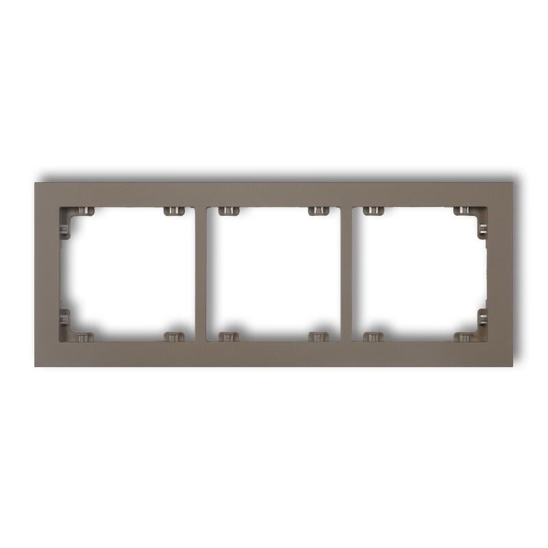 DECO 3-vietīgs universāls plastmasas rāmis DECO Pastel Matt (šokolādes) - Image 1