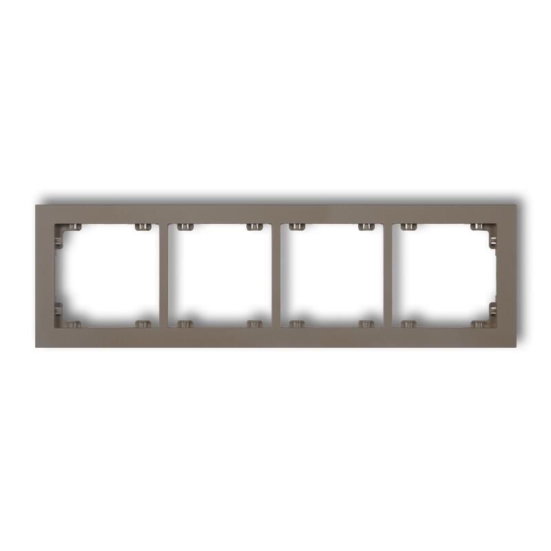DECO 4-vietīgs universāls plastmasas rāmis DECO Pastel Matt (šokolādes) - Image 1