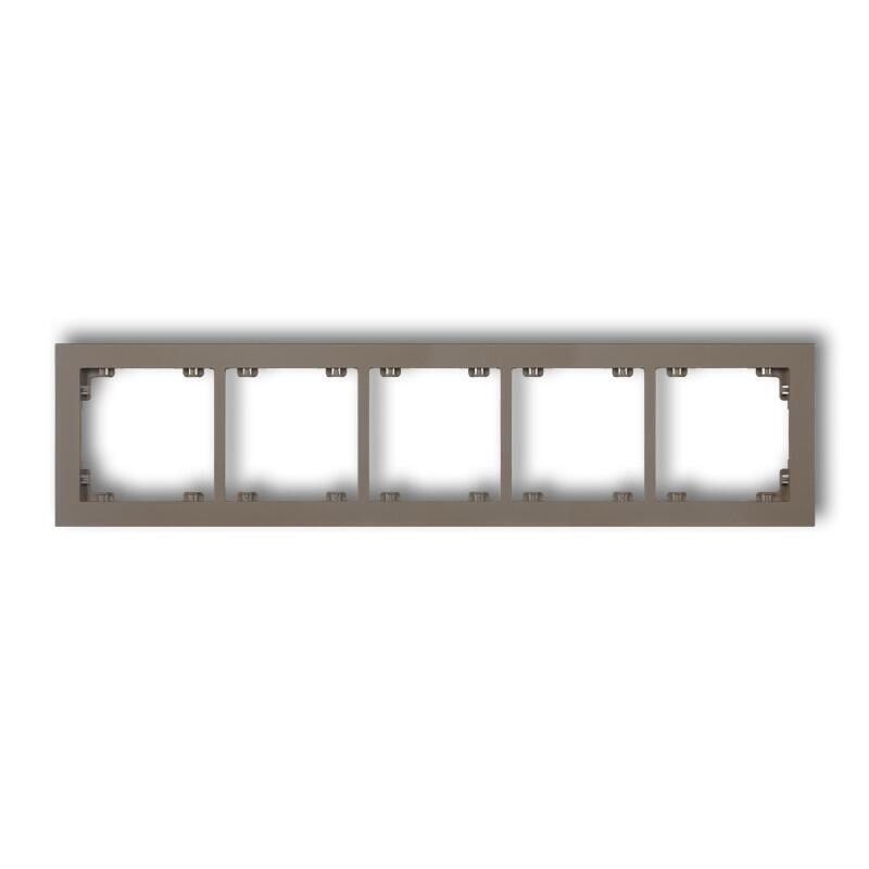 DECO 5-vietīgs universāls plastmasas rāmis DECO Pastel Matt (šokolādes) - Image 1