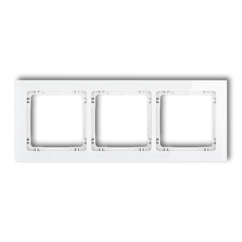 DECO 3-vietīgs universālais rāmis - stikla efekts (rāmis: balts; aizmugure: balta) - Image 1