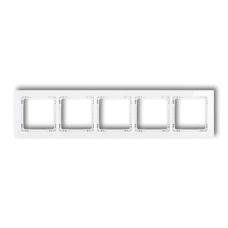DECO 5-vietīgs universālais rāmis - stikla efekts (rāmis: balts; aizmugure: balta) - Image 1