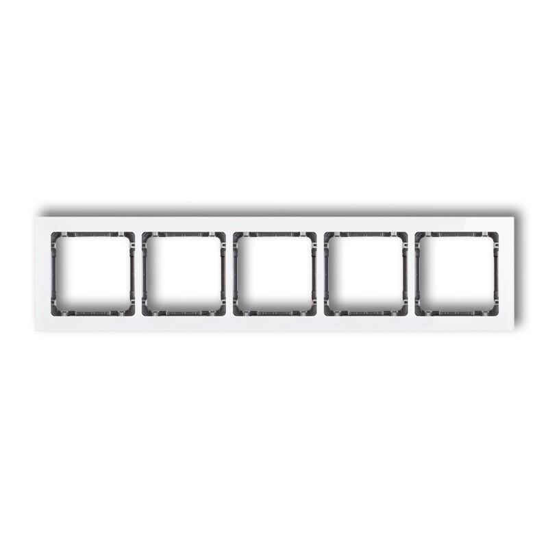 DECO 5-vietīgs universālais rāmis - stikla efekts (rāmis: balts; aizmugure: grafīta) - Image 1