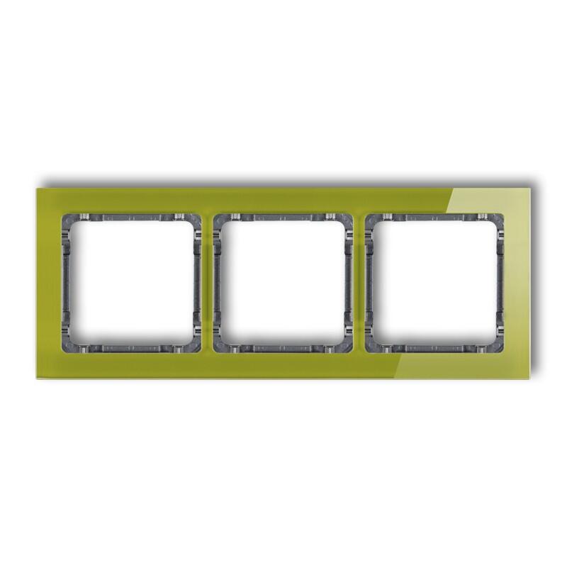 DECO 3-vietīgs universāls rāmis - stikla efekts (rāmis: zaļš; aizmugure: grafīts) - Image 1
