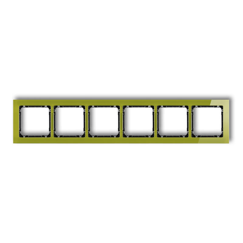 DECO 6-vietīgs universāls rāmis - stikla efekts (rāmis: zaļš; aizmugure: melns) - Image 1