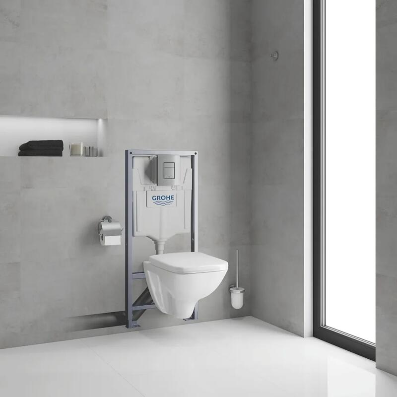 Tualetes poda komplekts Grohe WC+rāmis Solido +poga Skate Cosmopolitan Chrome+vāks Soft Close 39467000 - Image 3