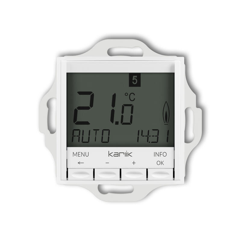 ICON Universāls elektroniskais nedēļas temperatūras regulatora mehānisms (balts fona apgaismojums) - Image 1