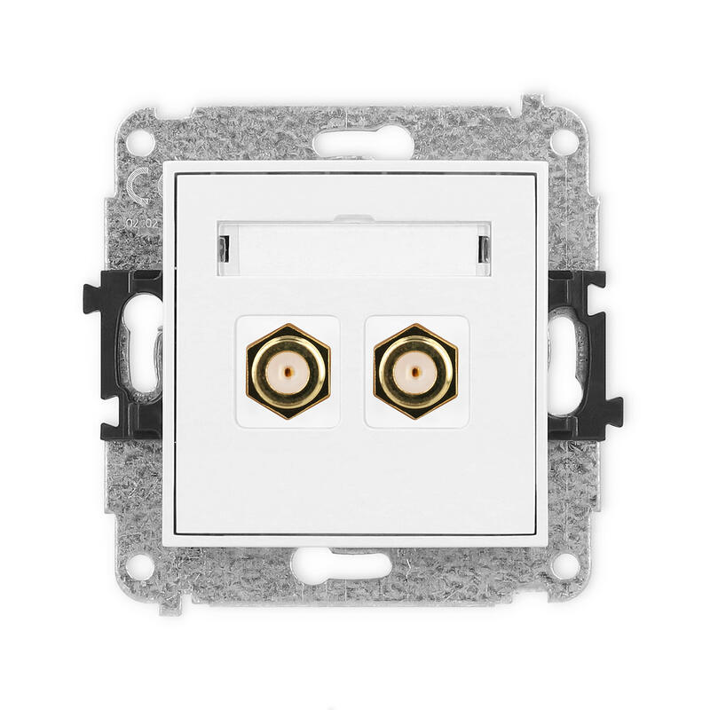 ICON Divkāršās antenas F tipa ligzdas (SAT) mehānisms - apzeltīts - Image 1