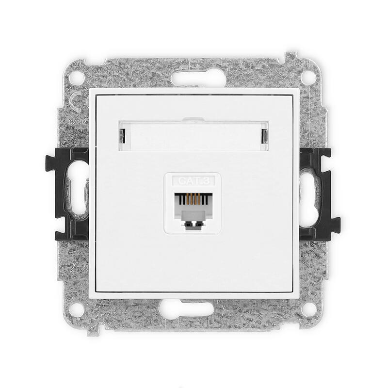 ICON Vienas telefona ligzdas mehānisms 1xRJ11, 4 kontakti, bez instrumentu palīdzības - Image 1