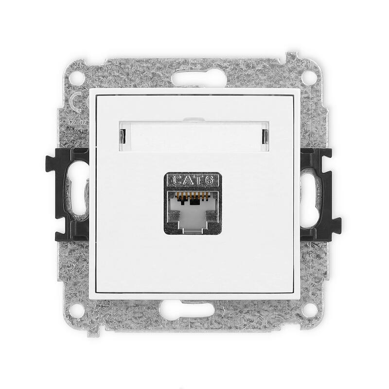 ICON Viena datora ligzdas mehānisms 1xRJ45, kat. 6, ekranēts, 8 kontakti - Image 1