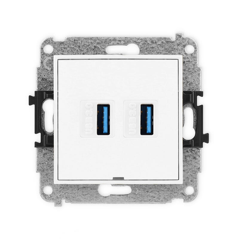 ICON 2xUSB A-A 3.0 dubultās ligzdas mehānisms, bez apraksta lauka - Image 1