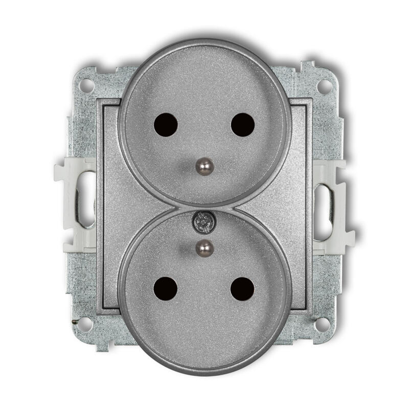 ICON Dubultā kontaktligzda rāmim ar 2x(2P+Z) zemējuma mehānismu (ar paaugstinātu saskares aizsardzību/slēģi) - Image 1