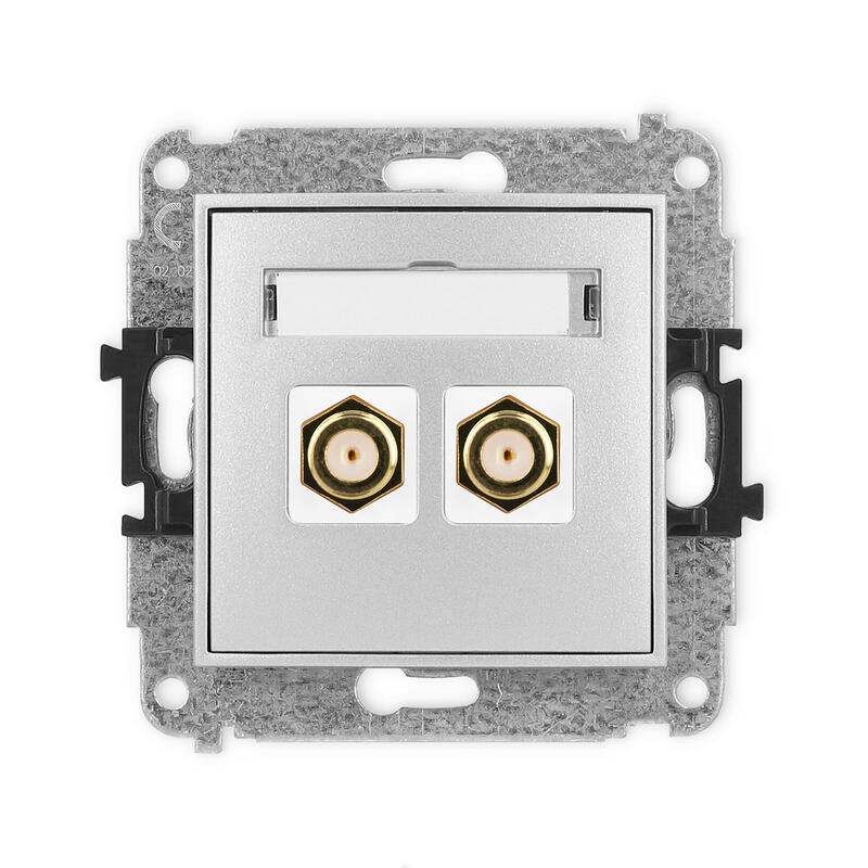 ICON Divkāršas antenas F tipa ligzdas (SAT) mehānisms - apzeltīts - Image 1