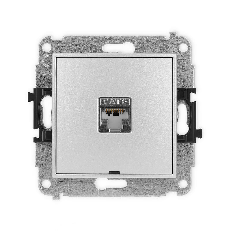 ICON Vienas datora ligzdas mehānisms 1xRJ45, 5e kat., ekranēts, 8 kontakti, bez apraksta lauka - Image 1