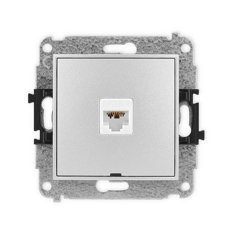 ICON Vienas datora ligzdas mehānisms 1xRJ45, kat. 6A, 8 kontaktu, bez apraksta lauka - Image 1