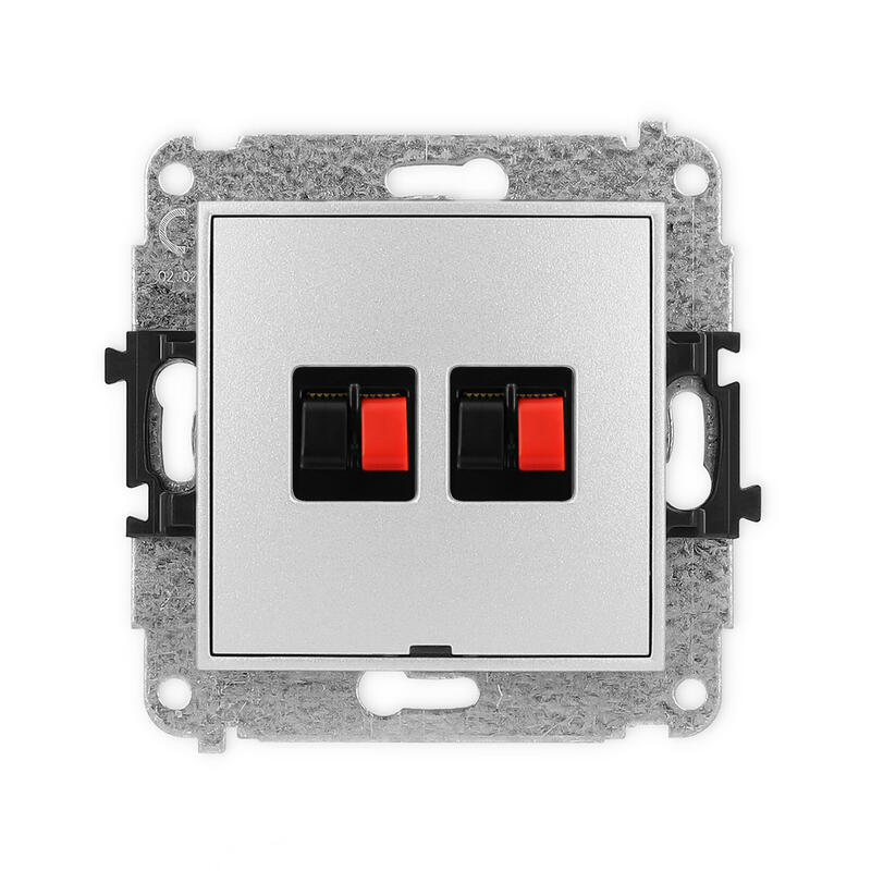 ICON Divkāršas skaļruņa ligzdas (2 mm) mehānisms, bez apraksta lauka - Image 1