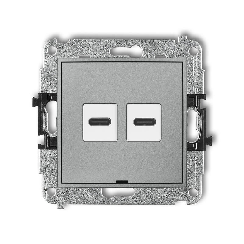 ICON Divkāršais USB uzlādes mehānisms 2xUSB C, 20 W maks., bez apraksta lauka - Image 1