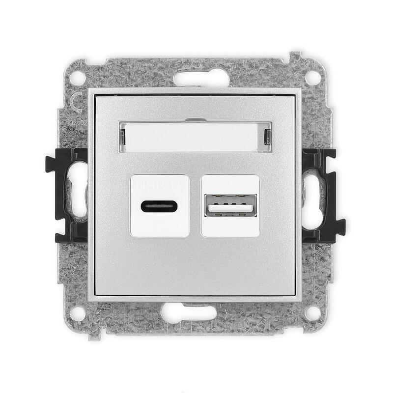 ICON Divkāršais USB uzlādes mehānisms USB C + USB A, 20 W maks. - Image 1