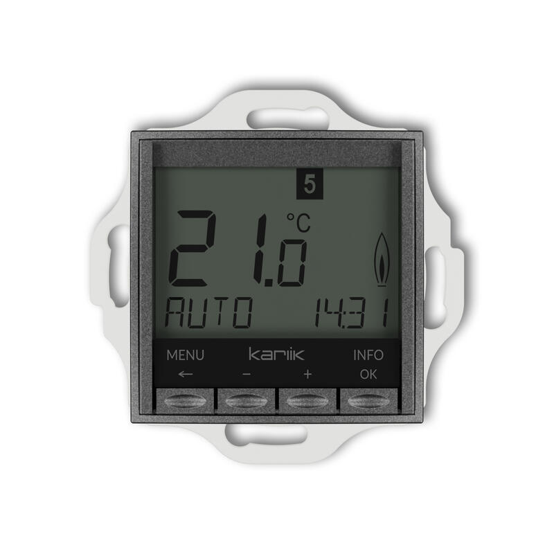 ICON Universāls elektroniskais nedēļas temperatūras regulatora mehānisms (balts fona apgaismojums) - Image 1