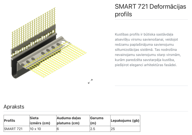SMART 721 Deformācijas šuves profils stūrim - Image 2