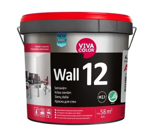 Wall 12 sienas krāsa, pusmatēta 9L - Image 1