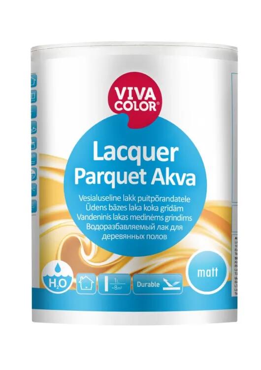LACQUER PARQUET AKVA laka koka grīdām, pusmatēta, ūdens bāzes 5L - Image 1