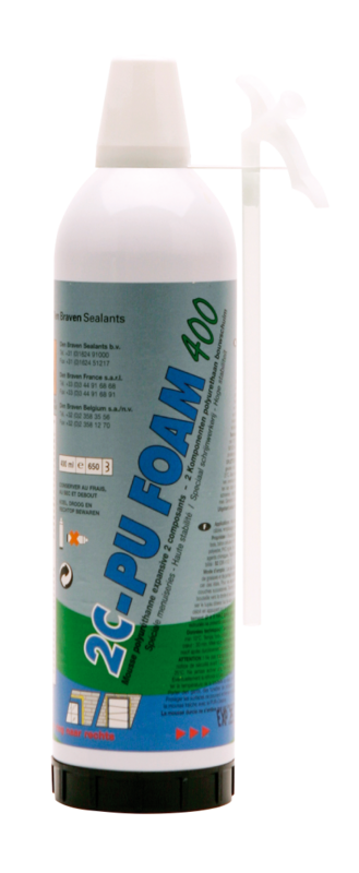 divkomponentu montāžas un izolācijas putas, salmiņaplikators 400ml - Image 1