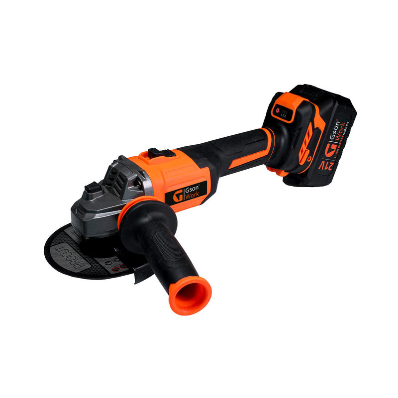 Bezvadu leņķa slīpmašīna 800W 5" / 125 mm 21 V + 1gab 4,0 AH akumulators - Image 1