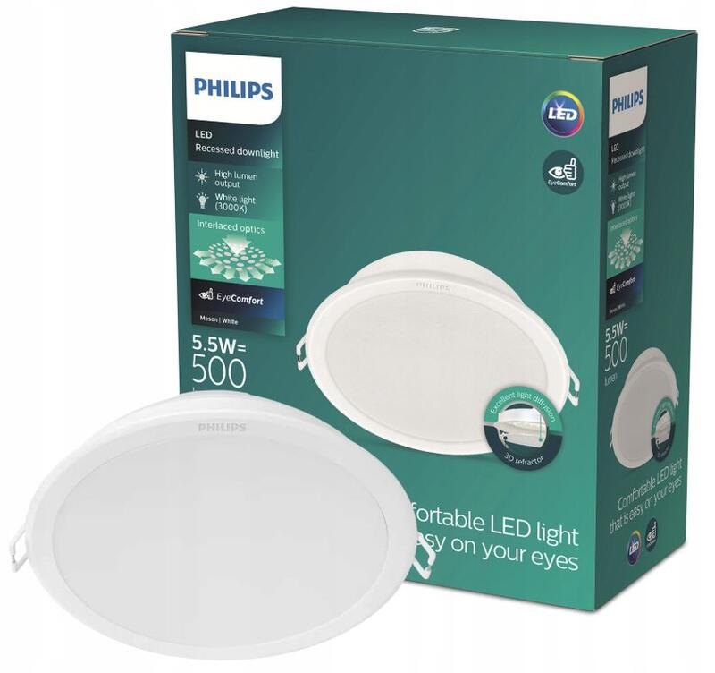 59469 MESON 175mm izgriezumam 20W 3000K iebūvējams griestos balts LED gaismeklis - Image 1