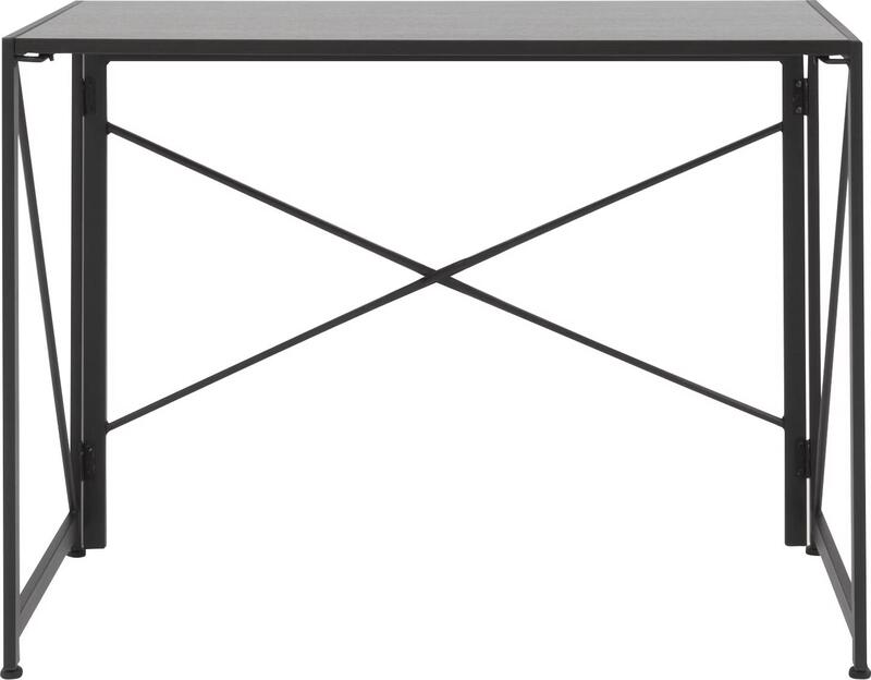 Tenzo saliekamais rakstāmgalds 100x50 cm, melns osis (Black Ash) - Image 2