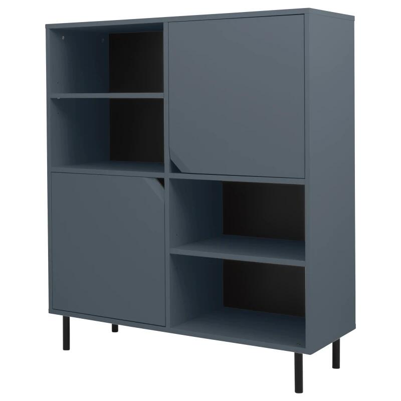 Tenzo Corner augstais skapis, 118,5 x 137 x 43 cm, matēti zils (Lake Blue) - Image 1