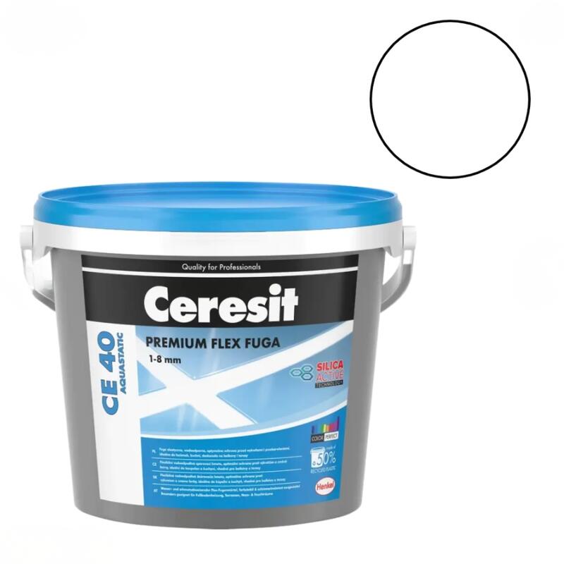Ceresit CE 40 Elastīgs flīžu šuvotājs, balts (01), 2kg: pieejams buvesim.lv