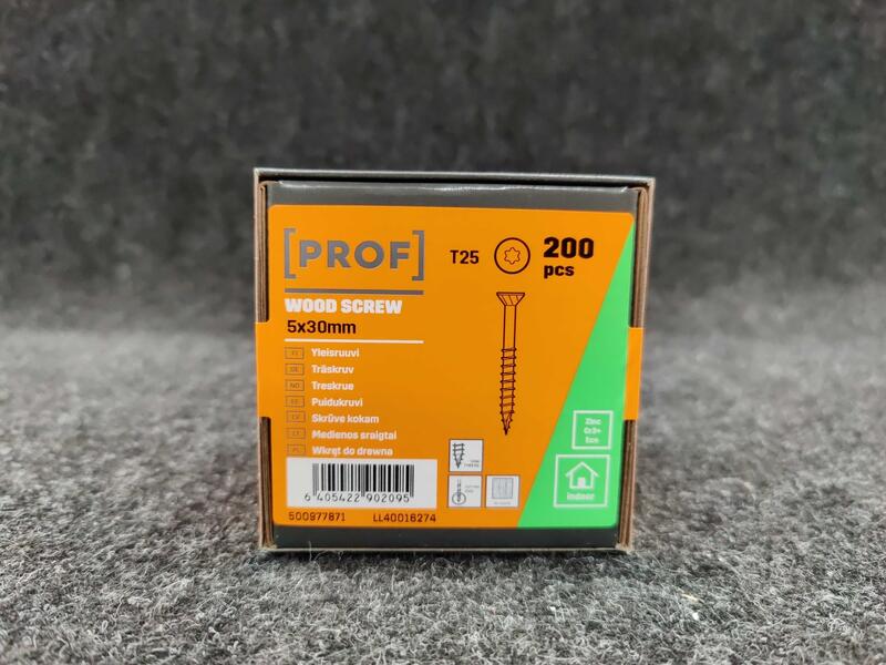 PROF Skrūve kokam, 5x30 mm. 200 gab. T25 galva - Image 1