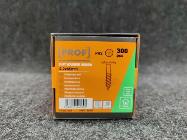 PROF Montāžas skrūves / pašurbjošās, 4,2x64 mm. 300 gab. PH2 galva - Image 1