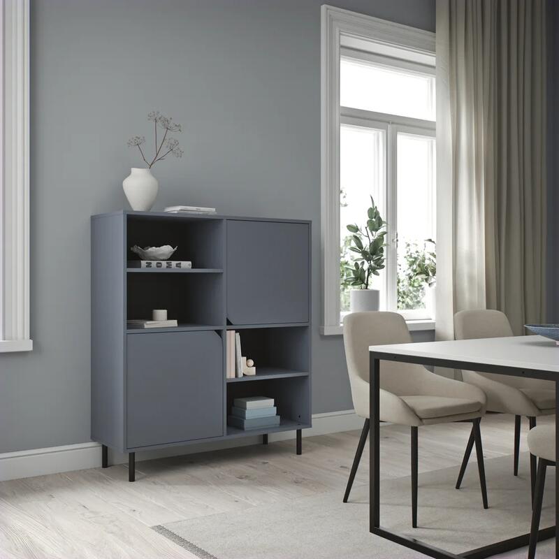 Tenzo Corner augstais skapis, 118,5 x 137 x 43 cm, matēti zils (Lake Blue) - Image 3