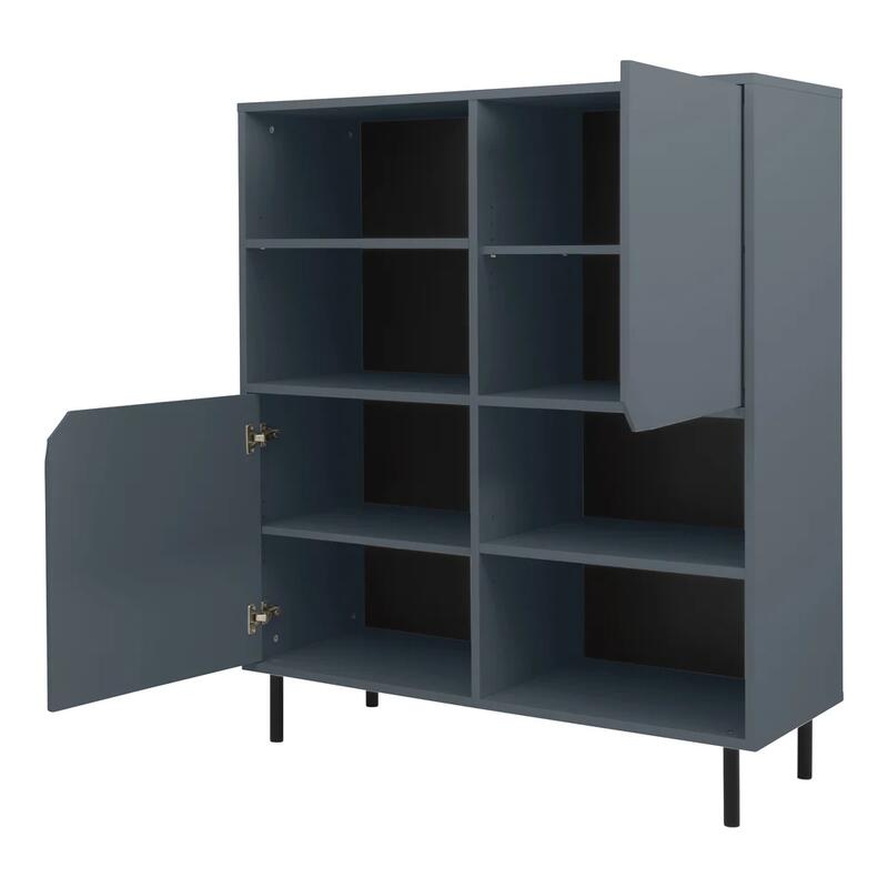 Tenzo Corner augstais skapis, 118,5 x 137 x 43 cm, matēti zils (Lake Blue) - Image 5