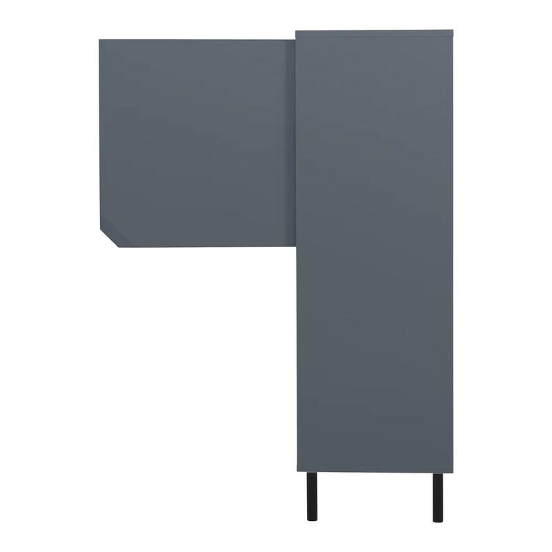 Tenzo Corner augstais skapis, 118,5 x 137 x 43 cm, matēti zils (Lake Blue) - Image 6