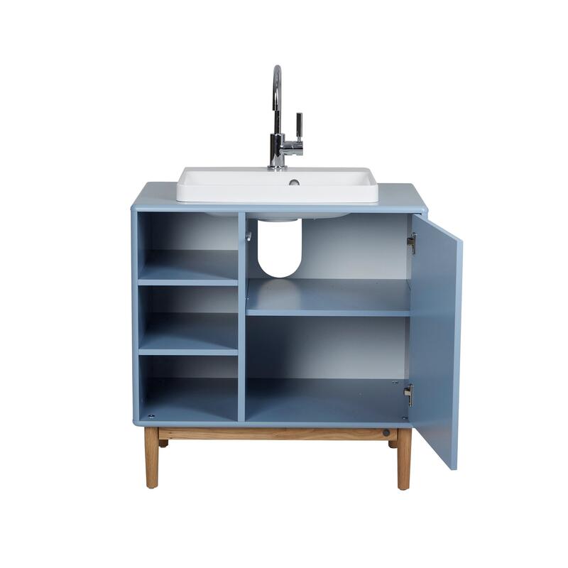 Tenzo Tom Tailor izlietnes skapītis 62 x 80 x 50 cm, pelēcīgi zils (Dove Blue) - Image 5