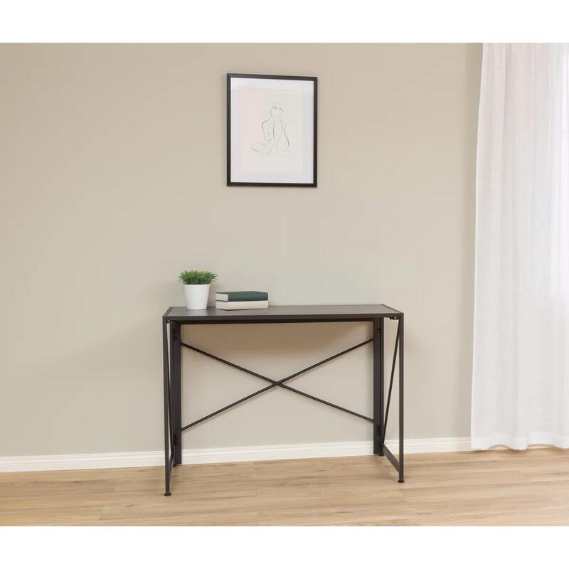 Tenzo saliekamais rakstāmgalds 100x50 cm, melns osis (Black Ash) - Image 10