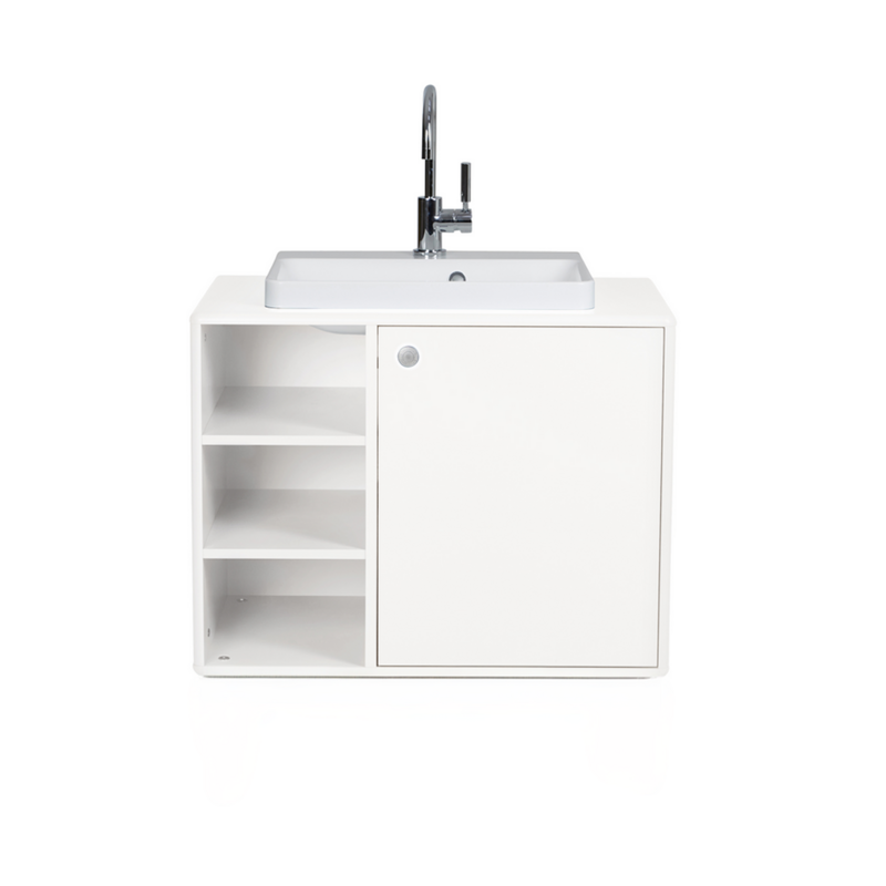 Tenzo Tom Tailor izlietnes skapītis + Izlietne DĀVANA 62 x 80 x 50 cm, balts (White) - Image 4