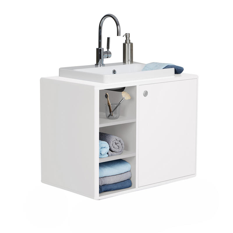 Tenzo Tom Tailor izlietnes skapītis + Izlietne DĀVANA 62 x 80 x 50 cm, balts (White) - Image 5