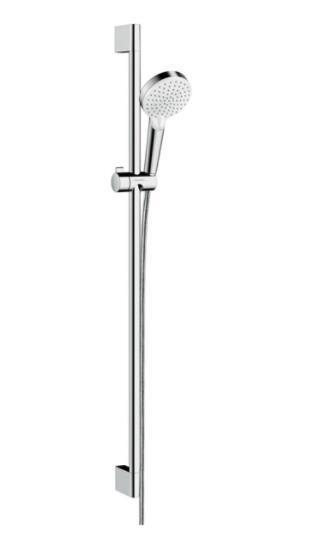 Rokas dušas komplekts Crometta 100 Vario, 900 mm, EcoSmart 9 l/min, balts/hroms - Image 1