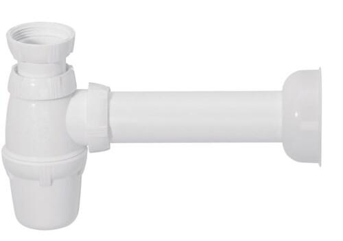 Izlietnes sifons, 1½ x 40 mm, plastmasa, balts - Image 1
