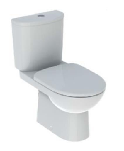 Pods ar SC vāku Selnova Rimfree, horizontāls izvads, pievads no apakšas, balts - Image 1