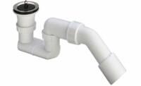 Dušas paliktņa sifons, 1½ x 40/50 mm, plastmasa, balts # - Image 1