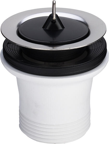Virtuves izlietnes izplūde, 1½ x 70 mm, trīsstūra āķis, plastmasa, balts # - Image 1