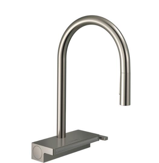Virtuves izlietnes maisītājs ar izvelkamu dušu Aquno Select M81 170 3jet, stainless steel - Image 1