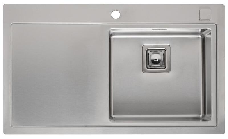 Virtuves izlietne Phoenix 40 (L), viena bļoda ar plauktu, 860x510 mm, labā puse - Image 1