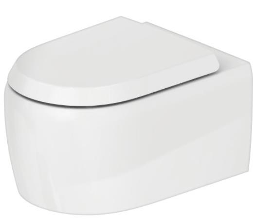 Pods Qatego Rimless, stiprināms pie sienas, 380x570 mm, Durafix, balts - Image 1